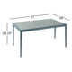Limetta Rectangular Composite Top Dining Table With Umbrella Hole