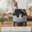 Bac à litière automatique à litière autonettoyant 100L, Protection de sécurité, App-Wifi-Control, Chats multiples