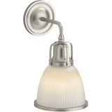 Hauksbee 1 Light Indoor Bell Wall Sconce, 14" Tall, UL Listed