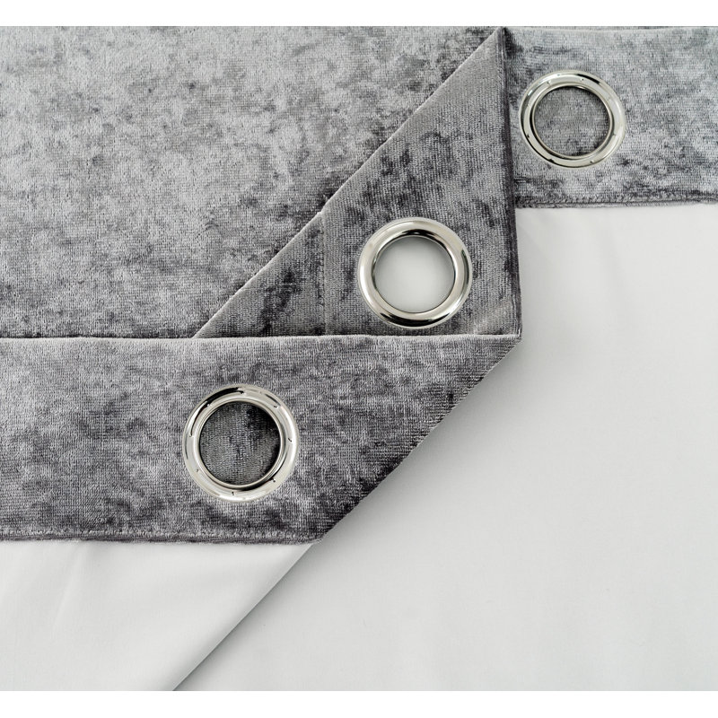 Allix Room Darkening Curtain Pair, Gray
