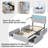 Twin Bed Frame With USB Charging Station & LED Lights, Twin Bed Frame With Headboard & 4 Storage Drawers