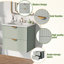 Meuble-lavabo mural moderne avec lavabo