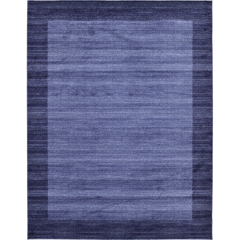 Tapis bleu marine Hermina, Rectangle 10 pi x 13 pi 1 po