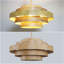 18,9 po Lustre tambour 4 lumières à grain de bois