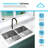 KBFmore Double Bowl Tight Radius Stainless Steel Kitchen Sink Only-89710343-89710344
