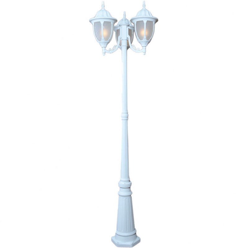 Pritchard Lantern Head, Textured White, Clear Seeded