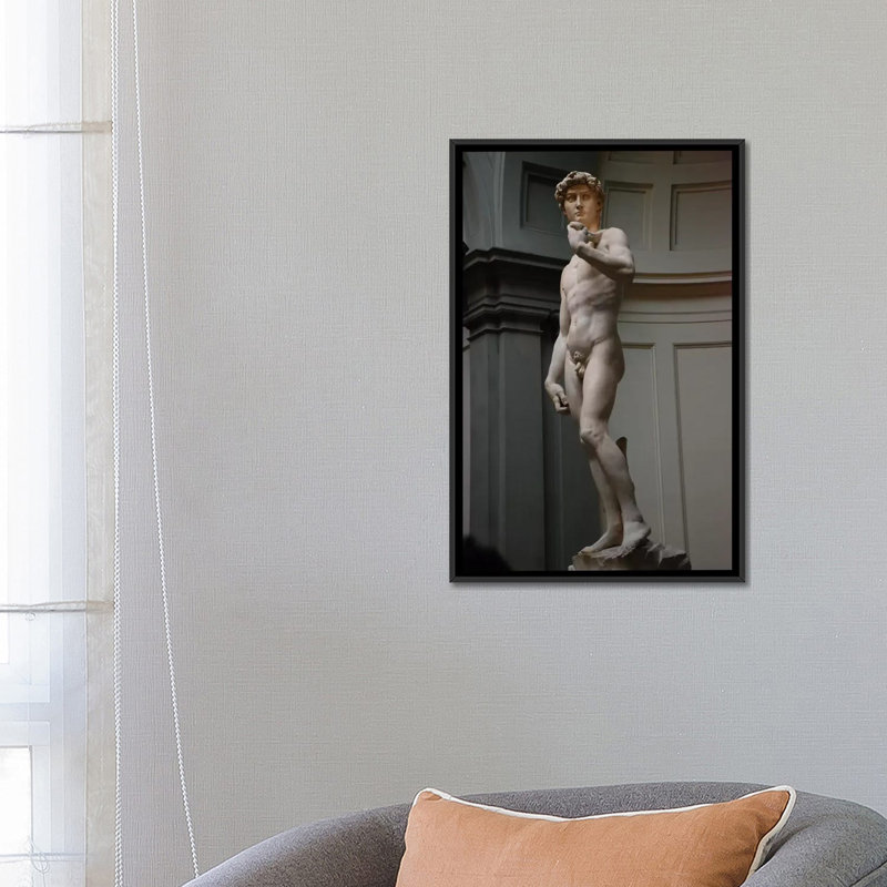 «David» par Michelangelo - Estampe numérique sur toile tendue avec châssis, H 48 po x l 32 po x P 1,5 po, Pas de tapis