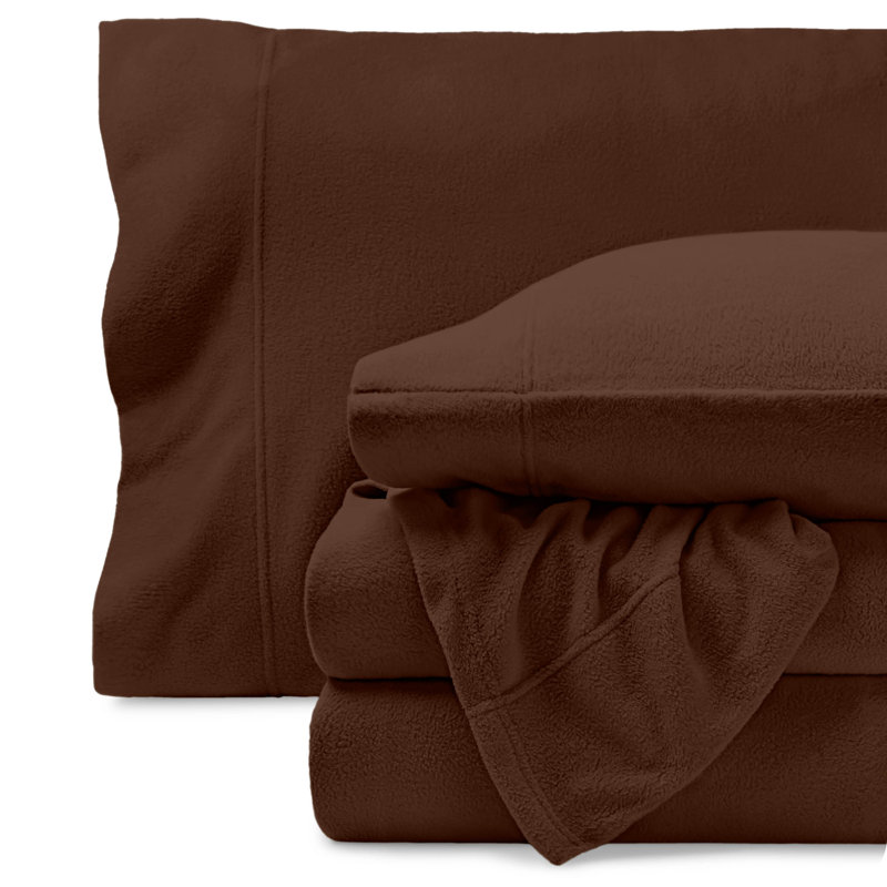 Premium Ultra Soft Polar Fleece Sheet Set, Full Sheet Set, Cocoa