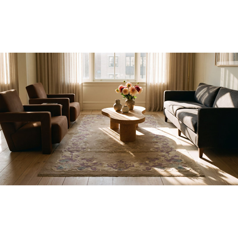 Tapis antique antique ivoire beige ivoire