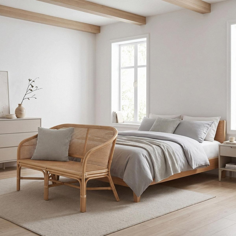 Housse de coussin en velours côtelé Minimalist Modern, Light Grey