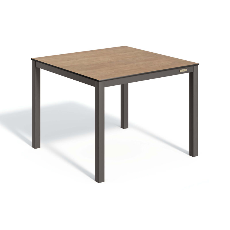 Travira Outdoor Square Dining Table, Enigma, Carbon