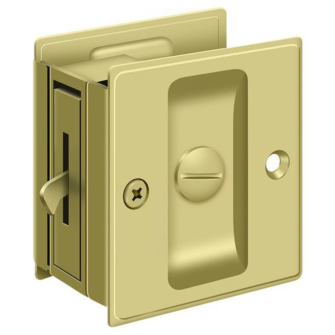Brass Pocket Door Hardware, Polished Brass