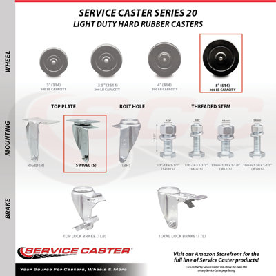 Hard Rubber Swivel Caster