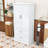 Stylish Freestanding Bathroom Storage Cabinet with Adjustable Shelf, Drawers and Anti-Tipping Design-1272654926