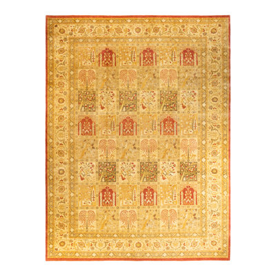 Classic One-of-a-Kind 10' 4" X 13' 10" Hand Knotted Area Rug