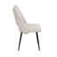 Chaises en métal à haute résilience en mousse de style moderne et minimaliste idéales pour la cuisine et la salle à manger beige