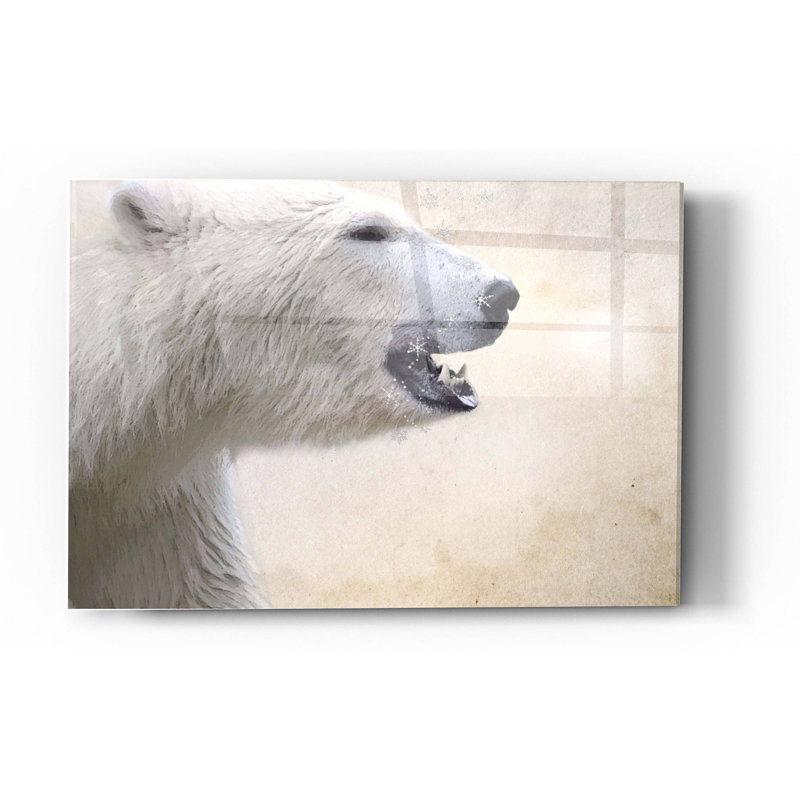 «Polaire» par Karen Smith, art mural en verre acrylique, H 24 po x l 36 po