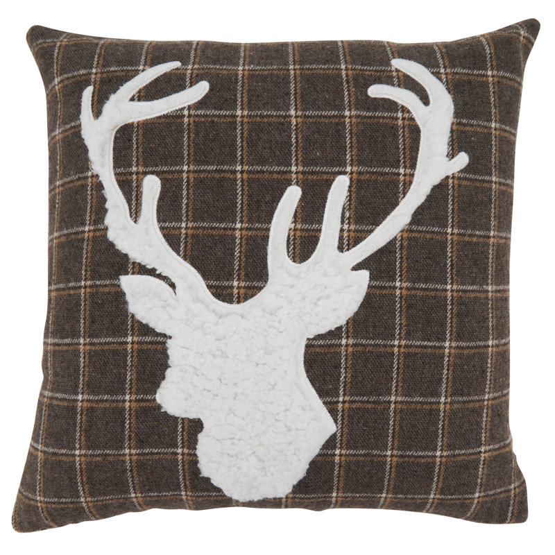 Rudo Appliqued Reversible Throw Pillow, Feathers