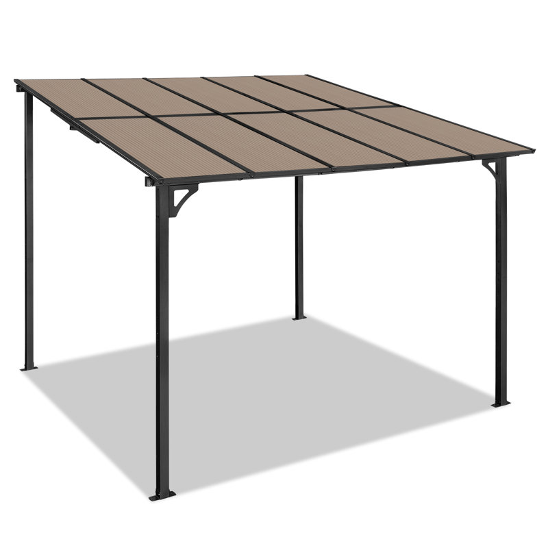 10*10Ft Durable Outdoor Wall-Mounted Pergola