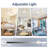 46" Modern White Flush-Mount Ceiling Fan with Light & Remote/App Control for Bedroom & Living Room-980031877-980031879