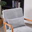 Chaise d'appoint de style moderne Mid-Century, fauteuil avec chaises rembourrées et cadre de lecture en bois massif et balcon de chambre à coucher pour salon -1960672674-1960672676