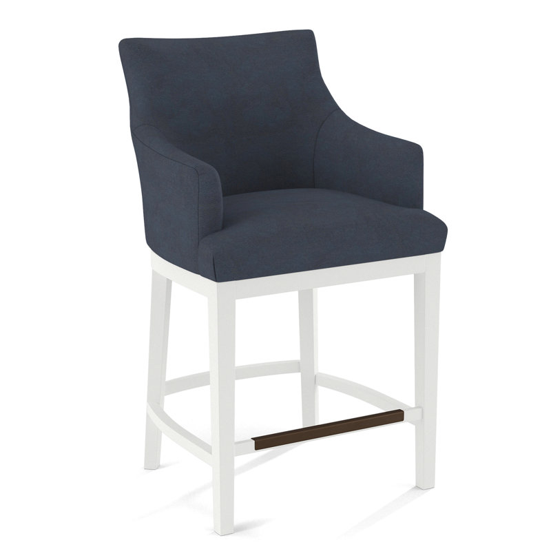 Upholstered Counter Stool, White, Applause Float The Boat