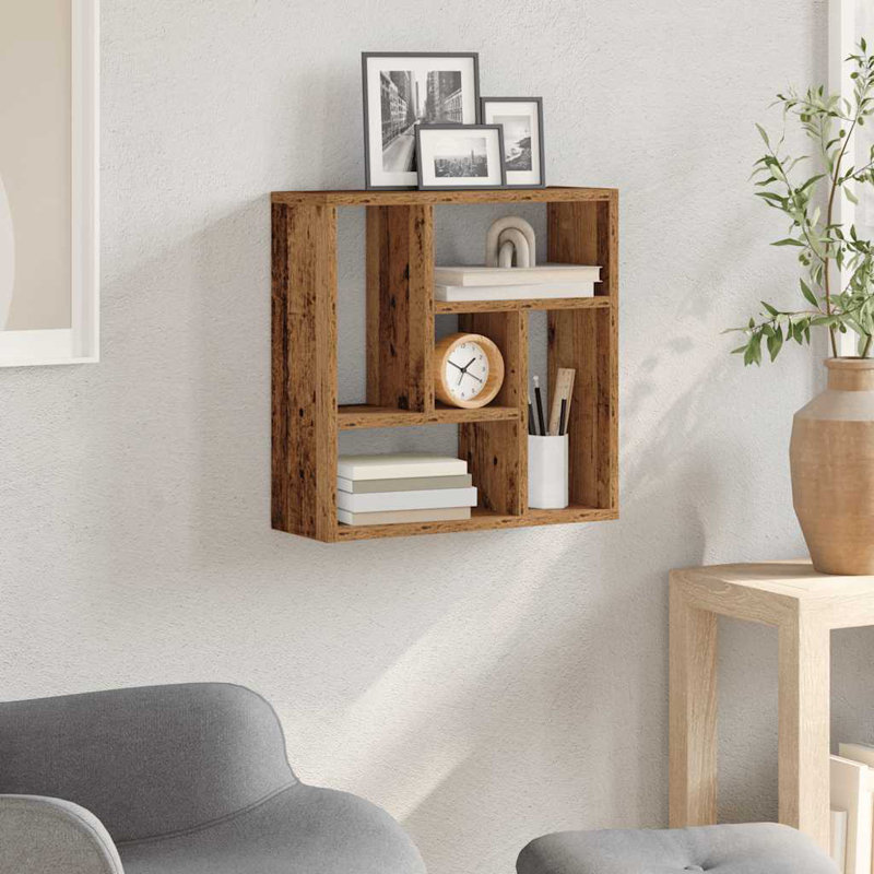 Wall Shelf 45.1x16x45.1 cm Engineered Wood, Old Wood