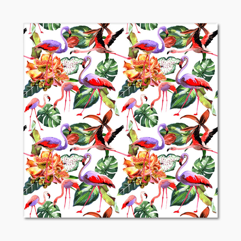 Tropical Hawaii Palm Leaves I - Impression sur toile, Toile tendue, H 16 po x l 16 po x P 1 po