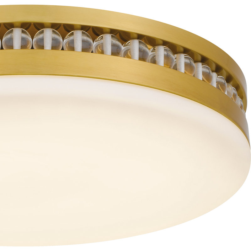 Carey Integrated LED Flush Mount With CCT Switch, Brushed Gold