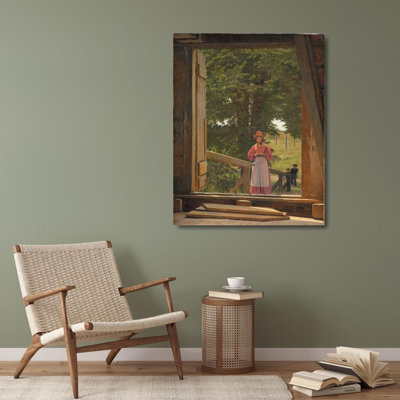 "View from the Loft of the Grain Store at the Bakery in the Citadel of Copenhagen" by  Christen Købke - Gallery Wrap Canvas Wall Art