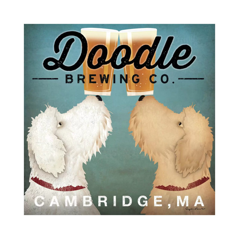 Doodle Brewing Co. by Ryan Fowler - Wrapped Canvas Painting, 45.72 cm H x 45.72 cm W x 3.175 cm D