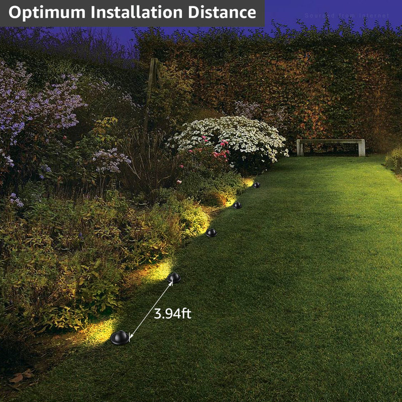 LED In Ground Landscape Lights, Anti-Glare Beacon Top, IP67 Waterproof