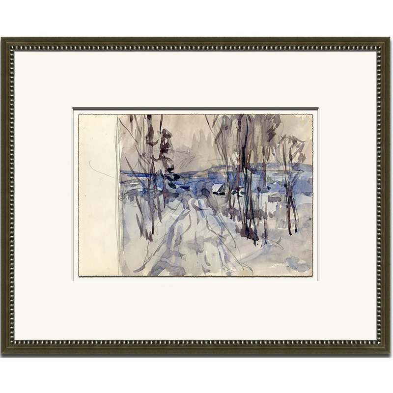 Abstract Giclee Print by Soicher Marin Archives, Brown, Ivory, 17" H x 21" W x 1.25" D