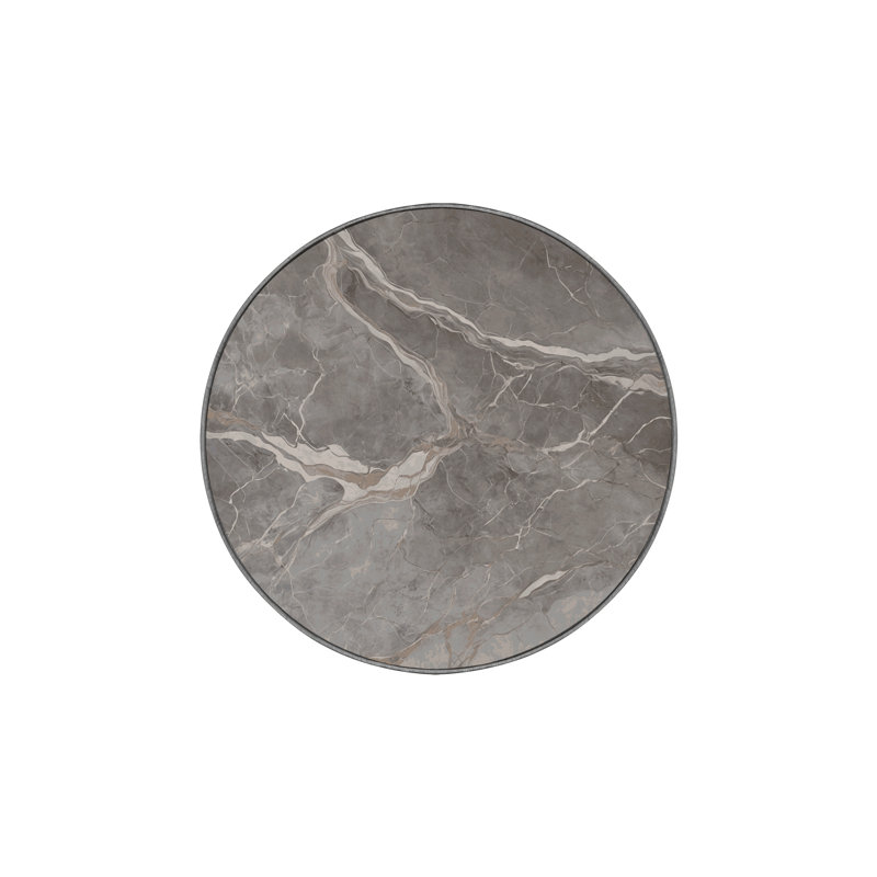 Machine Washable Gray Area Rug, Round 6'