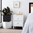 Elegant Gontarz 17.99'' W Nightstand –White Mahogany Parson’s Style with Brass Ring Pulls & 2 Drawer