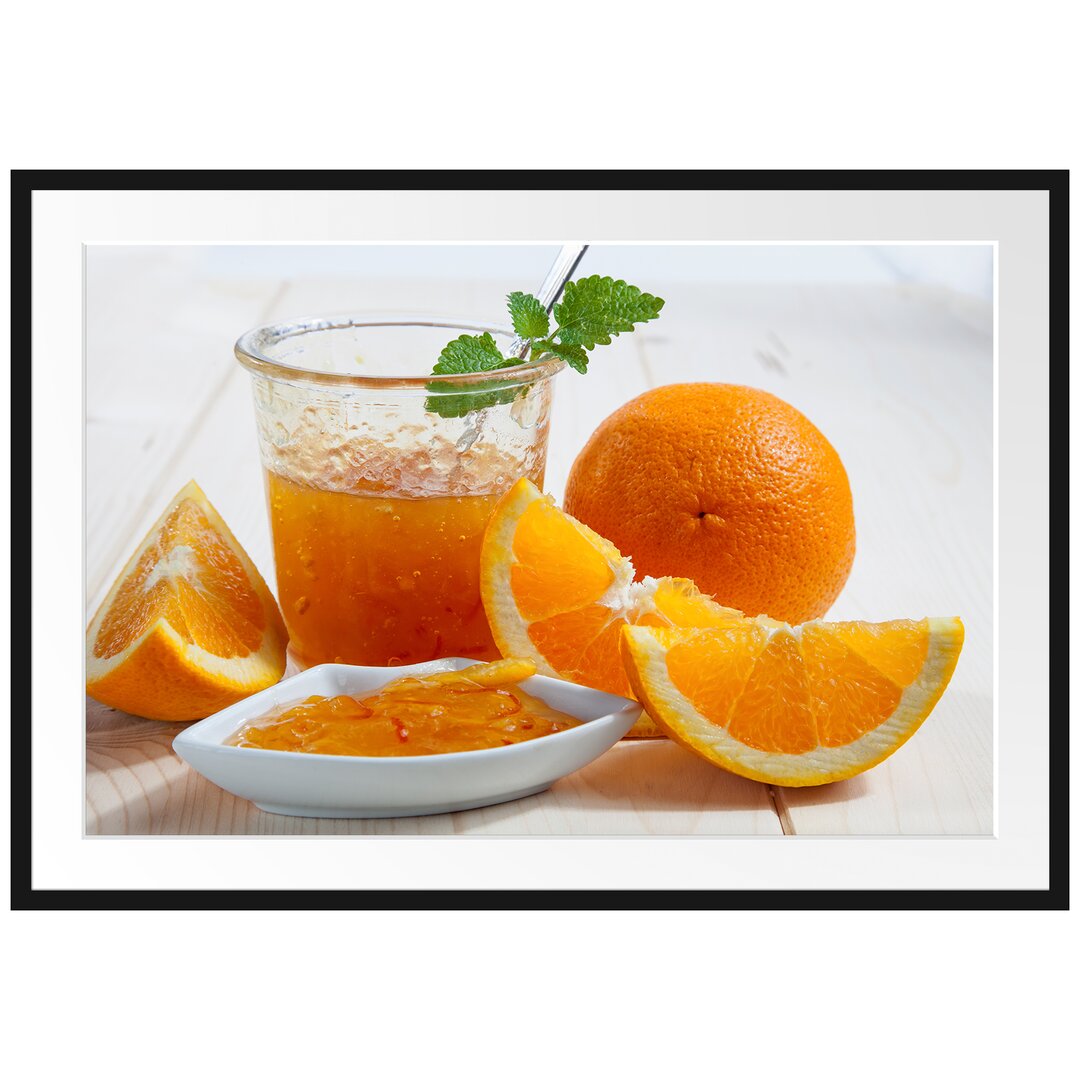 Gerahmtes Poster Frische Orangenmarmelade