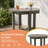 Outdoor Side Table, HDPE Small Outdoor Adirondack Side Tables, Weather Resistant & Easy Maintenance Patio End Table for Patio, Porch, Deck, Pool-1693894004-1693894005