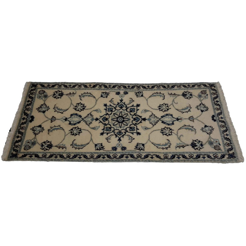 Isabelline Hand Made Formal Medallion Silkroad Kashmar Rug - 2'2'' X 4'9''