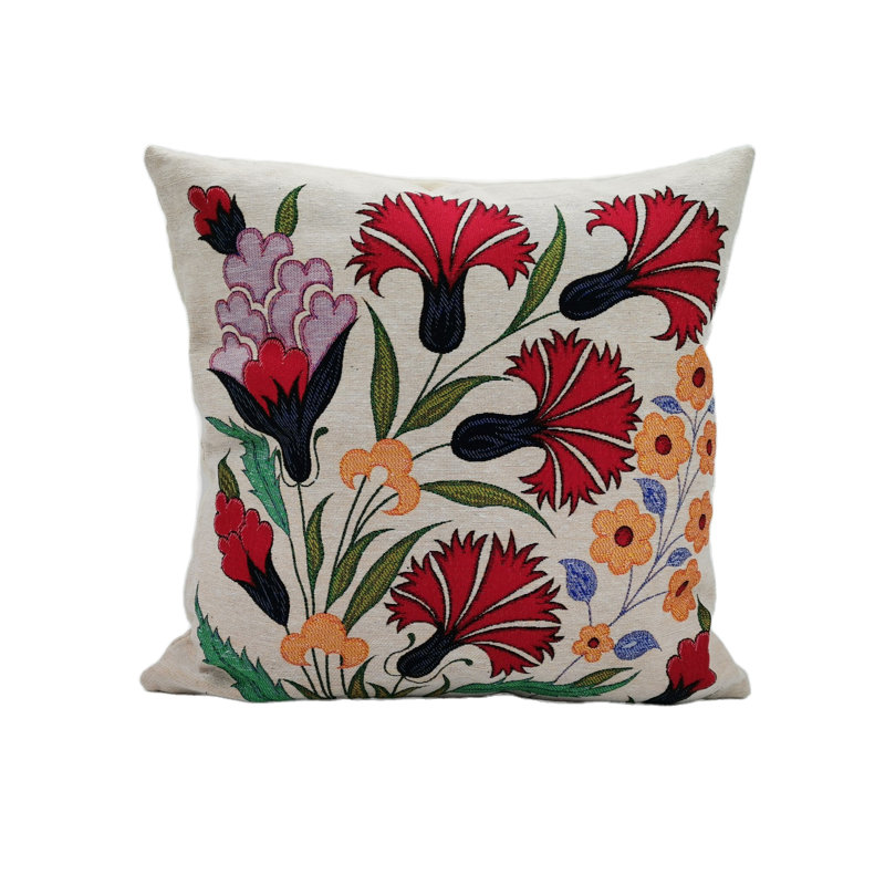 Luebbert Indoor / Outdoor Floral Square Cushion Cover