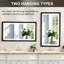 Miroir mural multifonctionnel en aluminium pour salle de bain, miroirs vatiny avec cadre en aluminium, couleur bois brun-177255055