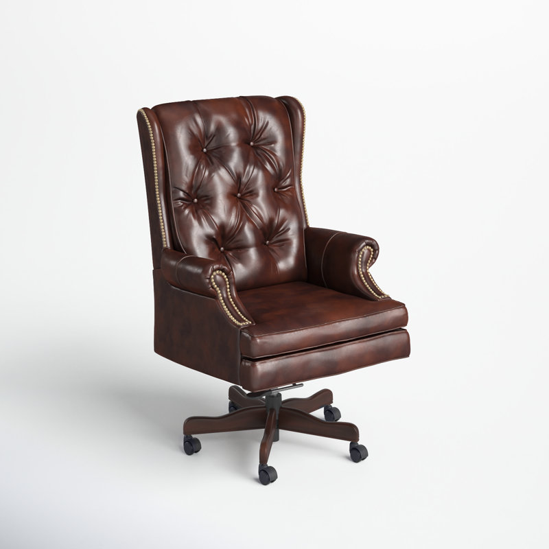 Fauteuil de direction en cuir véritable Bridgeman