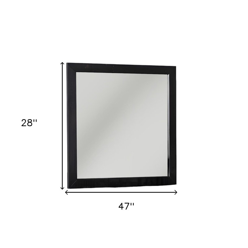 Miroir rectangulaire en bois massif HomeRoots