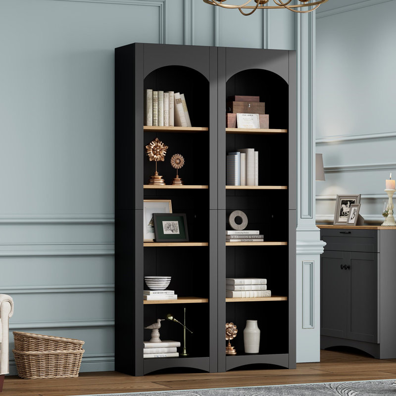Free Standing 5 Tier Bookcase, Black