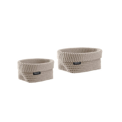 2 Piece Fabric Basket Set