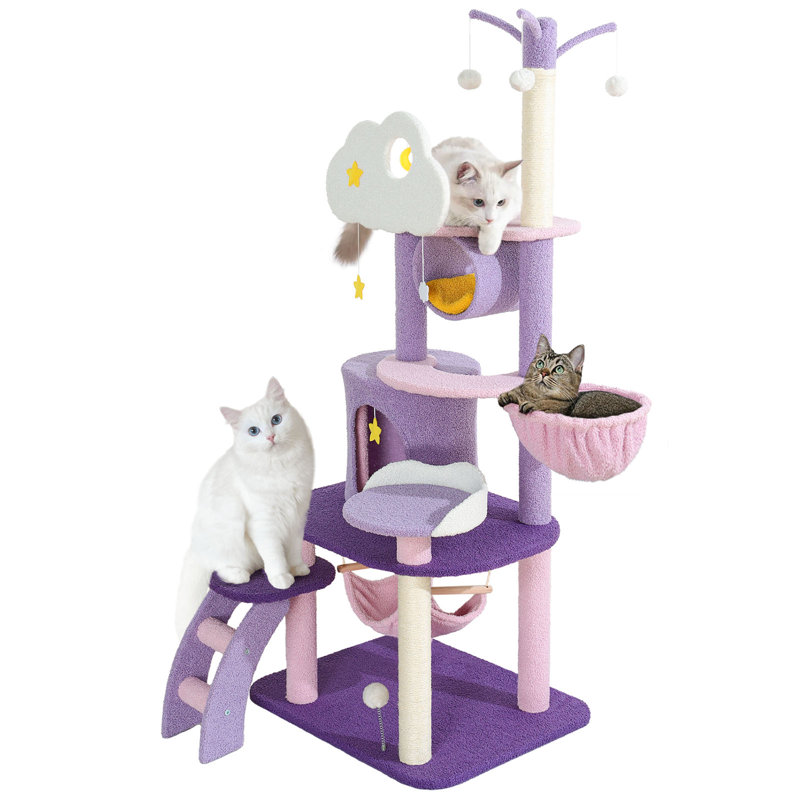 65" Bhairoston Cat Tree Tower with Condo