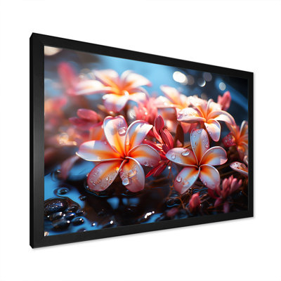 «Tropical Tropical Colorful Plumeria Wonderland II», reproduction sur toile