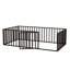 Lit Montessori en métal pour enfant (taille simple) avec barrière et porte, barrières de sécurité discrètes, sommier non nécessaire-930097657