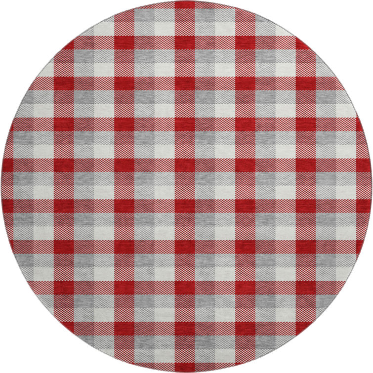 Premium Machine Washable Crumley AMF1053 Plaid Rug