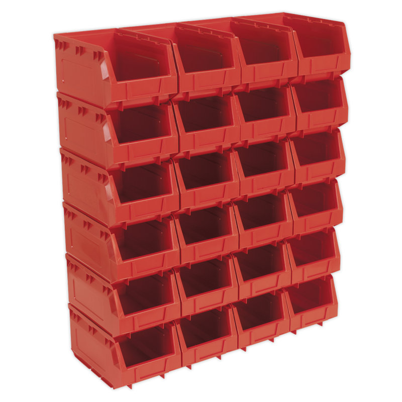 Rebrilliant Plastic Decorative Bin, Red