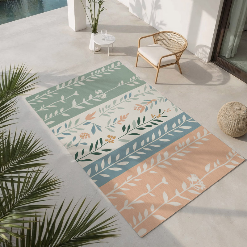 Tapis d'intérieur et d'extérieur Leaflet Layers, Rectangle 1 pi 6 po x 2 pi 6 po
